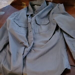 Roebucks & Co Vintage Botton Up Large Grey